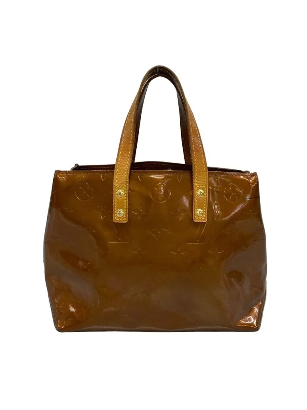 Louis Vuitton Handbag Monogram Vernis Reade PM Blanc Leather